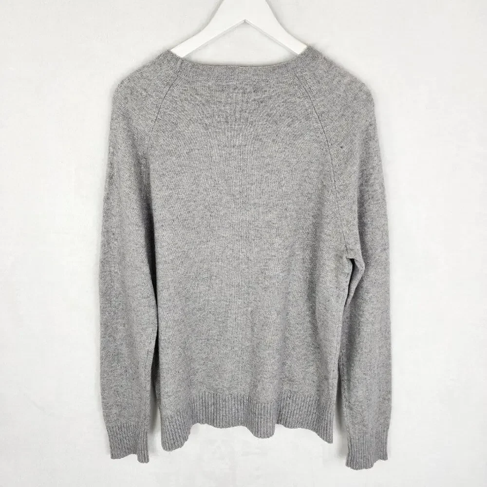 J. Crew Mercantile Sweater Men M Lamb's Wool Blend Crew Neck Heather Grey Knit